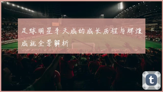 足球明星李天成的成长历程与辉煌成就全景解析